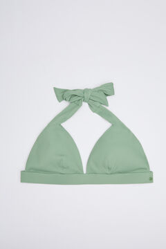 Womensecret Erős tartású, nyakpántos zöld bikinifelső zöld