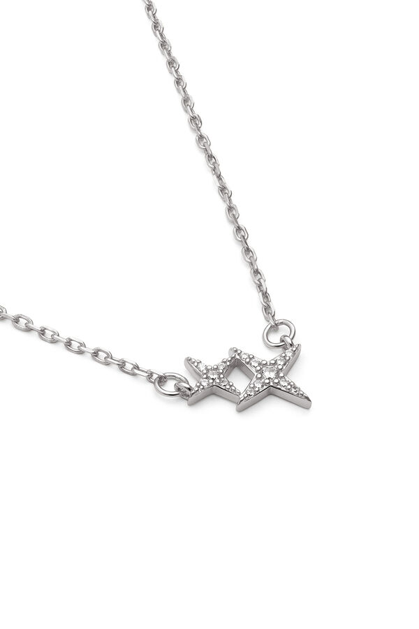 Singularu Halskette Duo Spark Silber Grau