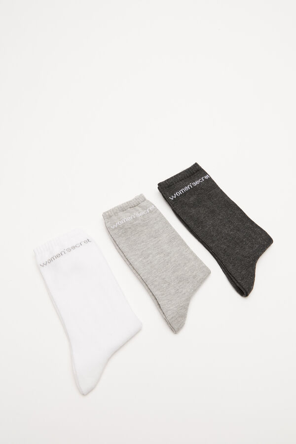 Womensecret Women'secret zoknik, 3 pár egy csomagban rávasalt mintás