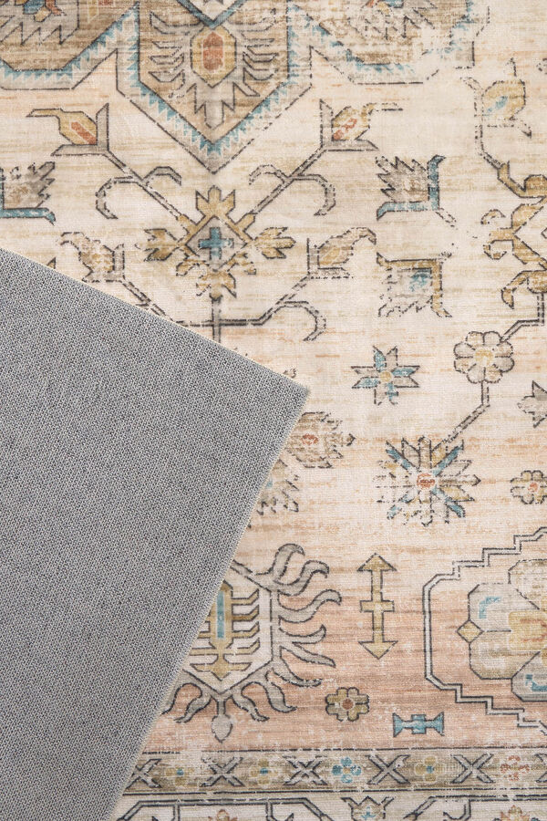 Calma House Alfombra lavable con antideslizante Atenea beige