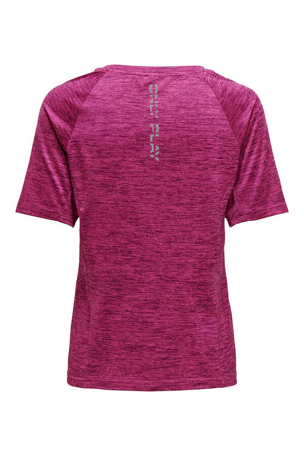 Womensecret Slim-fit short-sleeved sports T-shirt rose