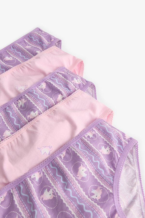 Penti Pack 5 bragas cl&aacute;sicas unicornios rosa