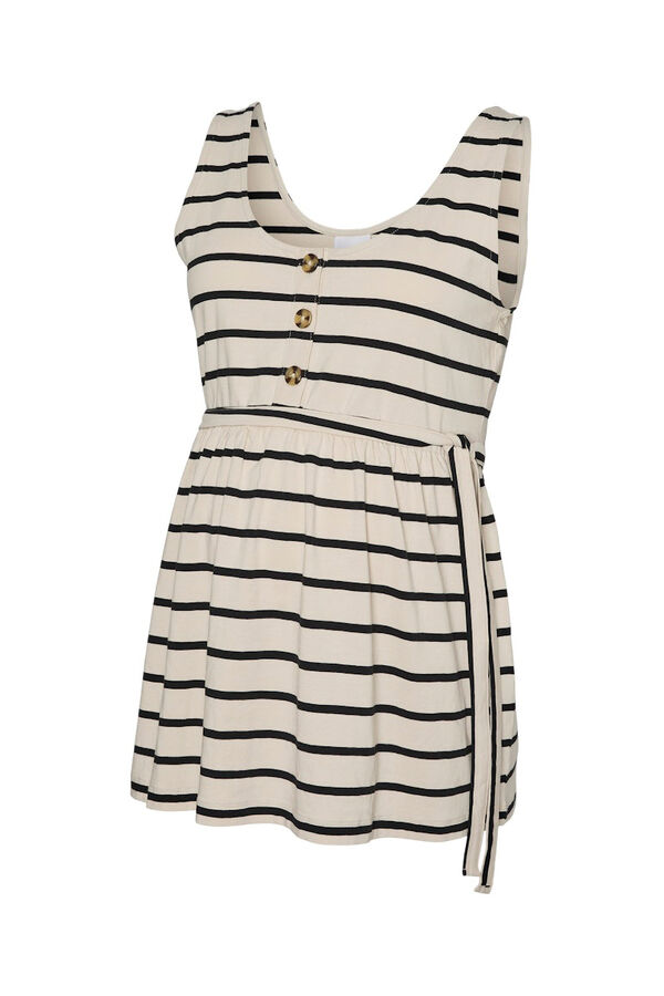 Mamalicious Wide strap maternity breastfeeding top brown