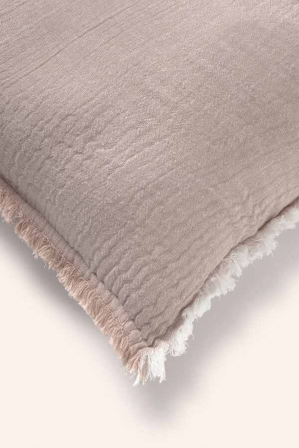 Calma House Stone cotton muslin rectangular cushion case Layer 30x60 grey