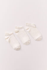 Women'secret Lot de 3 chaussettes courtes de sport blanches blanc