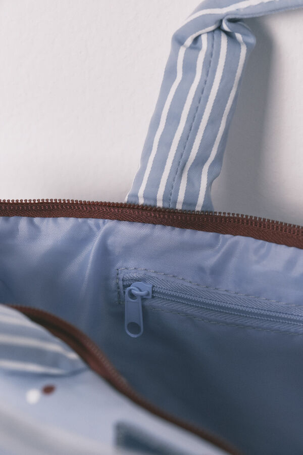 Women'secret Blue bird print large vanity case blue