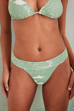 Womensecret Green tropical Brazilian bikini bottoms  green