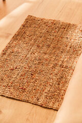 Calma House Dakar braided orange hemp rug red