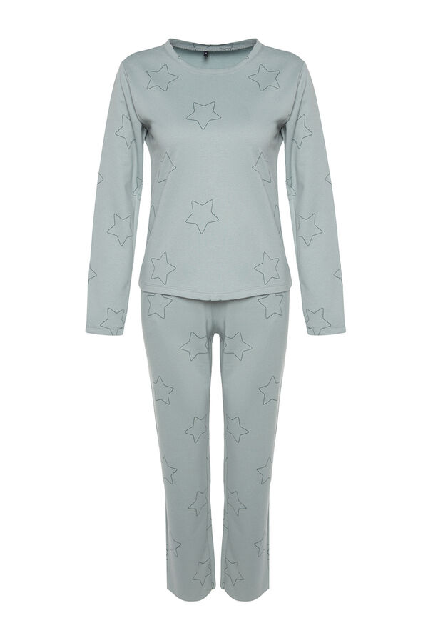 Trendyol Mint Star Pyjamas Set  green