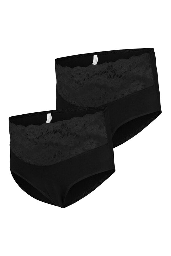 Mamalicious Pacote com 2 cuequinhas de maternity preto