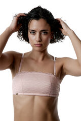 Black Limba Sujetador bandeau de encaje Nerine rosa