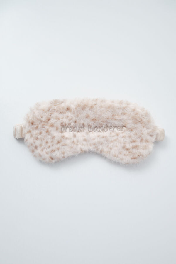 Women'secret Faux fur cushion and eye mask pack nude