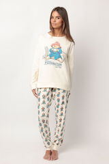 Admas Pijama largo estampado Paddington para mujer beige