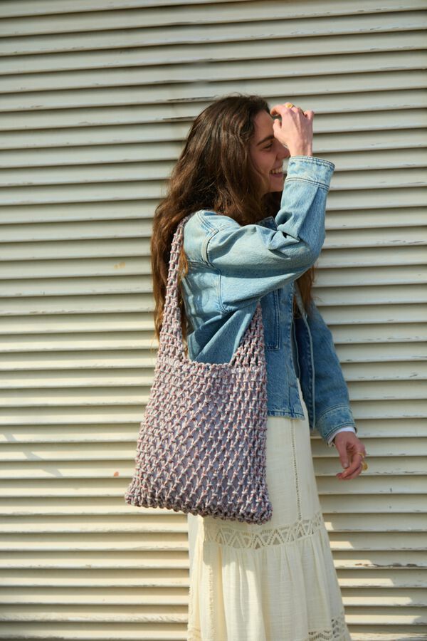 Calma House Baumwoll-Tasche 35x35 Blau