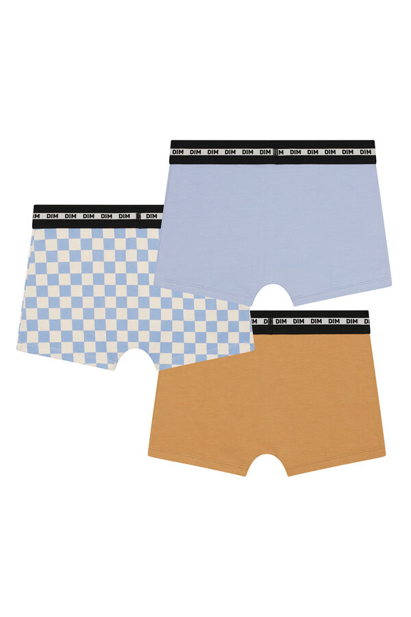 DIM Pack of 3 boys' boxers with a fashionable and stylish print printed
