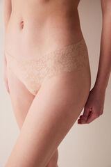 Penti Laser Cut Lace Brazilian Panties grey