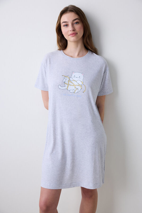 Penti Camis&oacute;n corto gris estampado gris