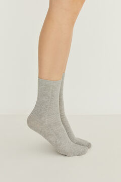 Womensecret 3-pack grey textured socks grey