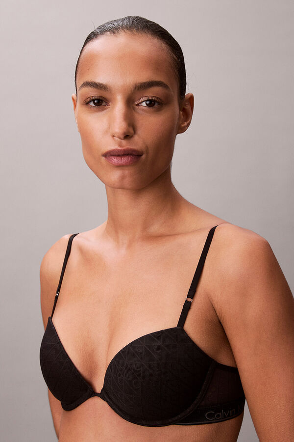 Calvin Klein Sujetador push-up aros estampado negro