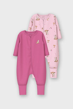 Womensecret Conjunto de dois pijamas de menina rosa