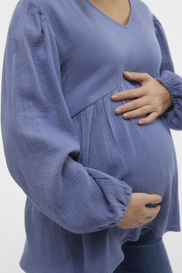Womensecret Top de manga comprida maternity azul