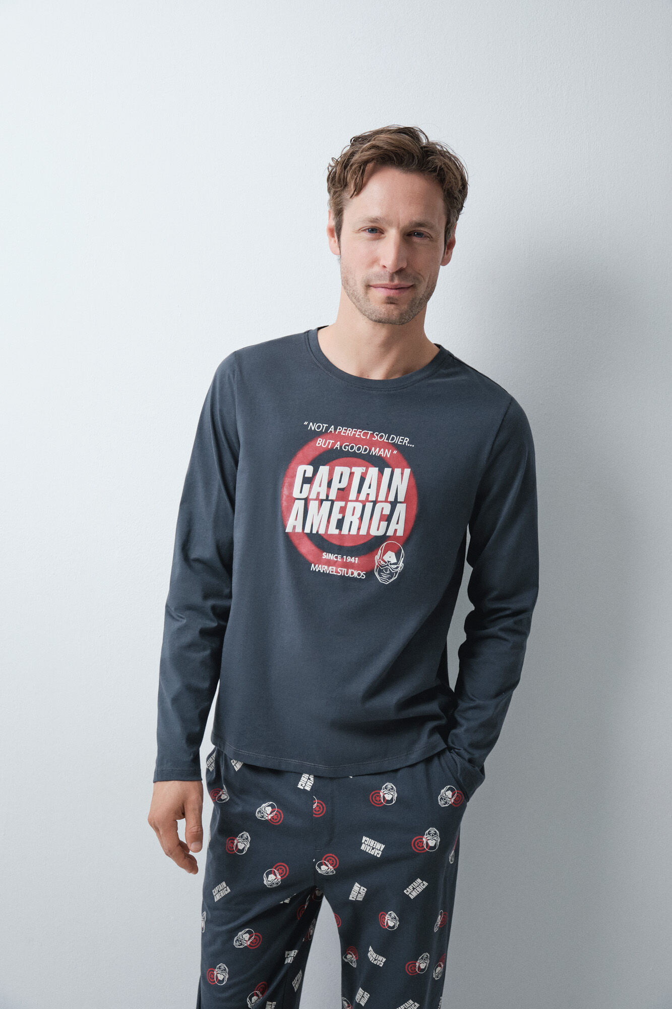 Women'secret Pyjama long en coton Captain America