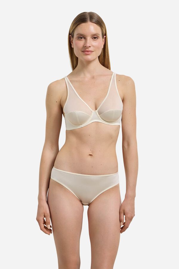 DIM Underwired full cup bra DIM x In&egrave;s de La Fressange beige