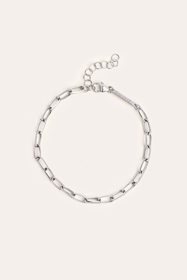 Singularu Pulsera Oval Chic Plata gris