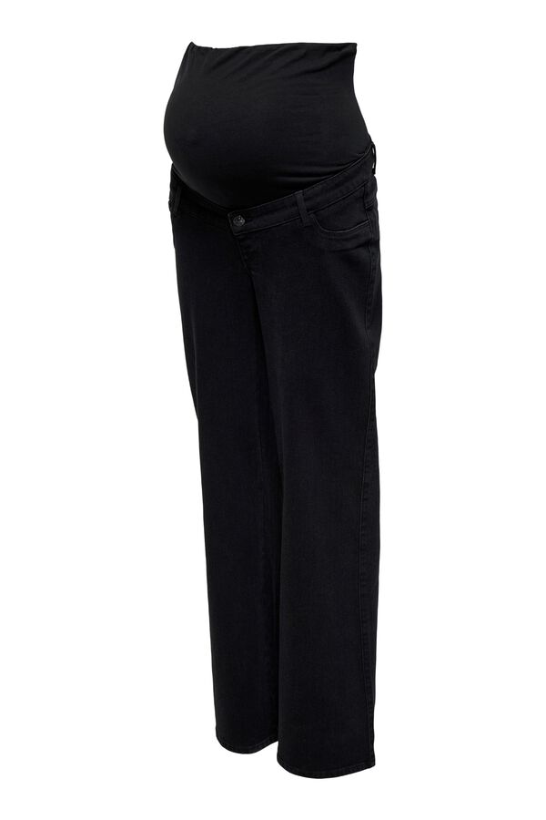 Only Maternity Wide leg maternity jeans black