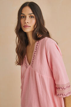 Womensecret Short pink 100% cotton tunic dress pink