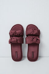 Women'secret Pantoufles &agrave; double bride &agrave; n&oelig;uds rembourr&eacute;s imprim&eacute;