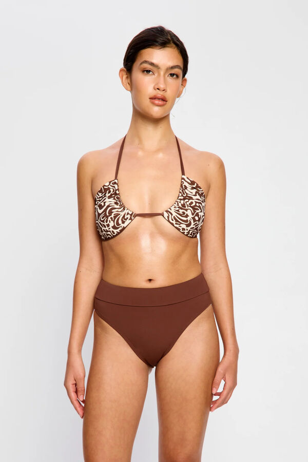 Modibodi Braga de Bikini Menstrual Alta Flujo Moderado Chocolate naranja