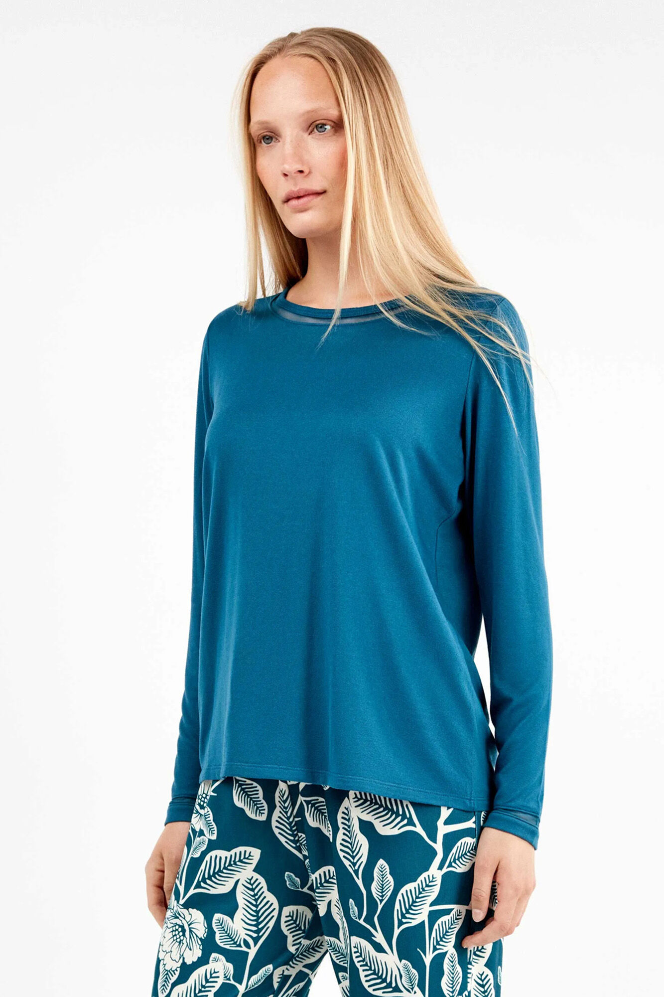 Gisela Conjunto pijama pantal&oacute;n contraste