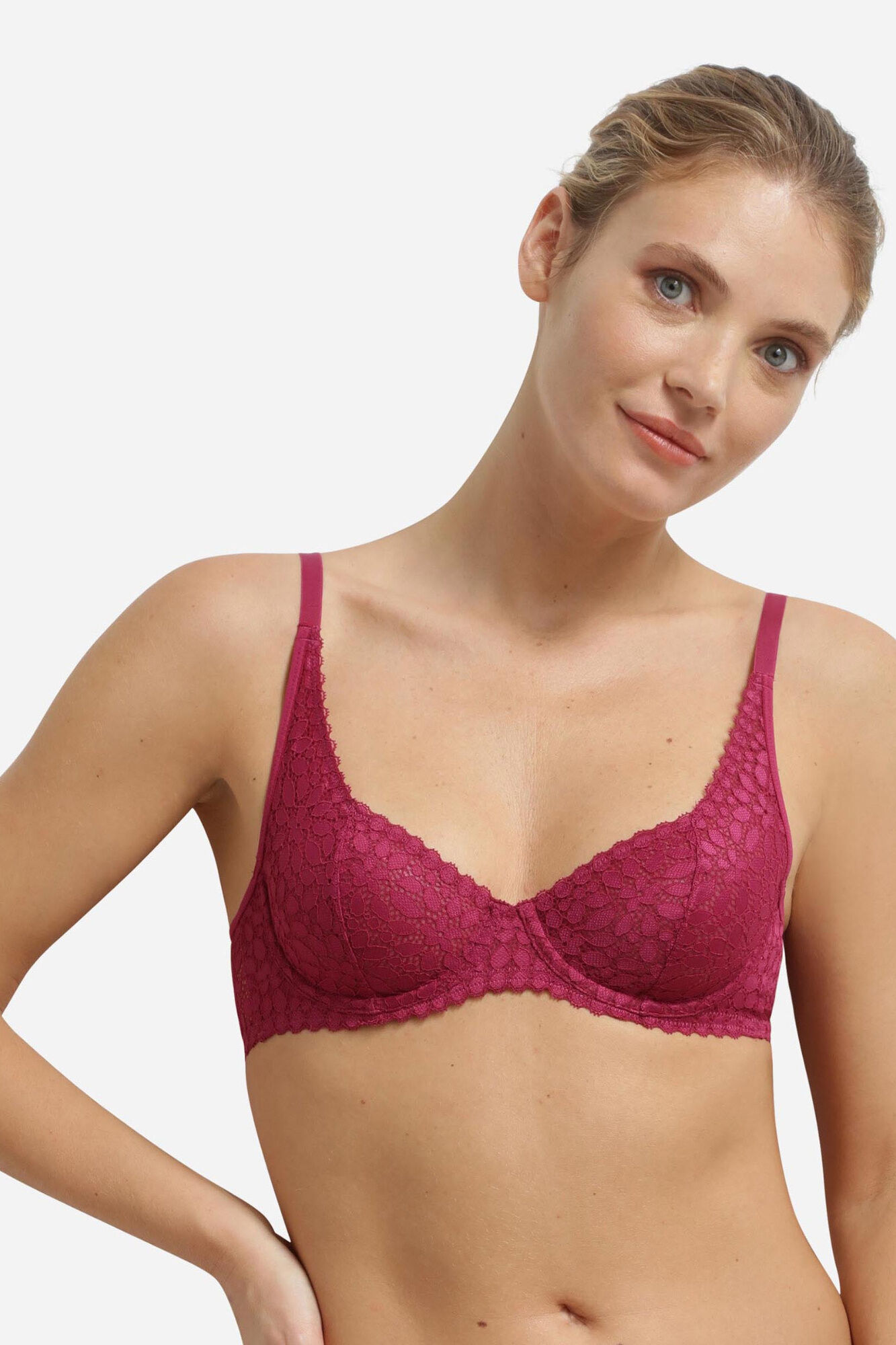 DIM Sujetador con aro de encaje floral