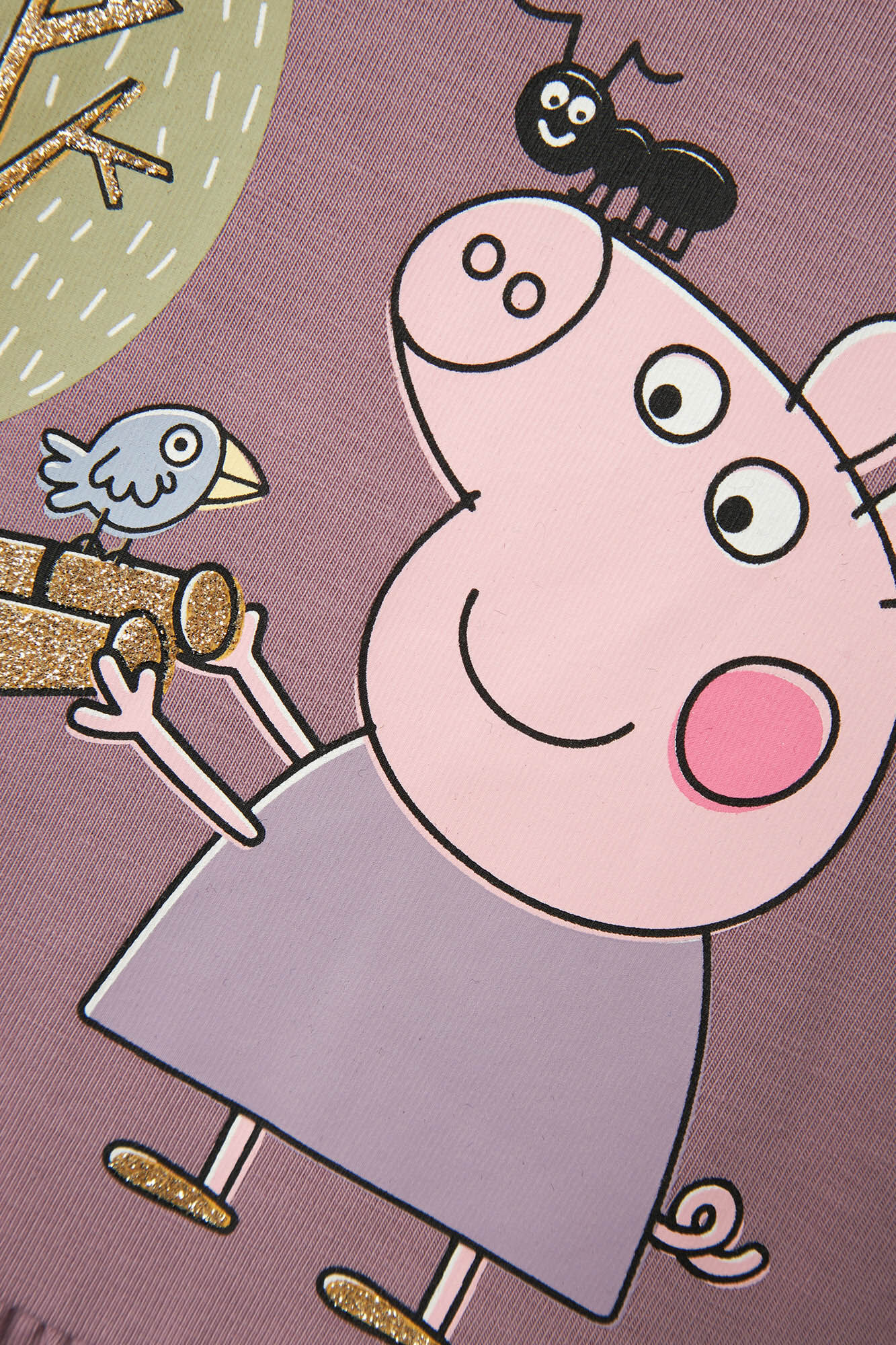 Peppa Pig Mädchenkleid – Lila Mit Peppa & Blumen-Muster, Kurzärmlig