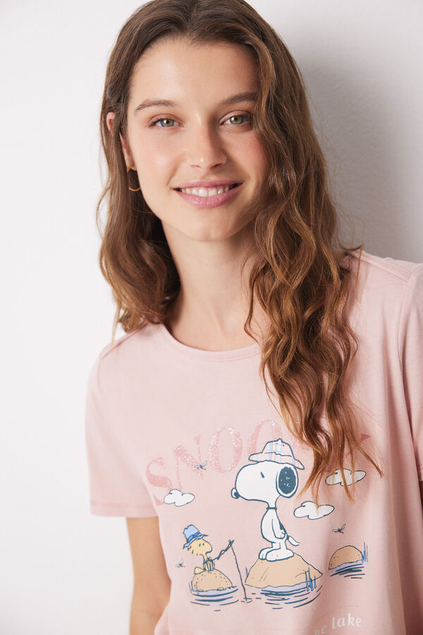 Womensecret Pyjama Snoopy rose 100% coton rose