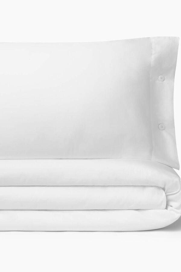 Womensecret Bettbezug Baumwollsatin. Bett 80-90 cm. Weiß