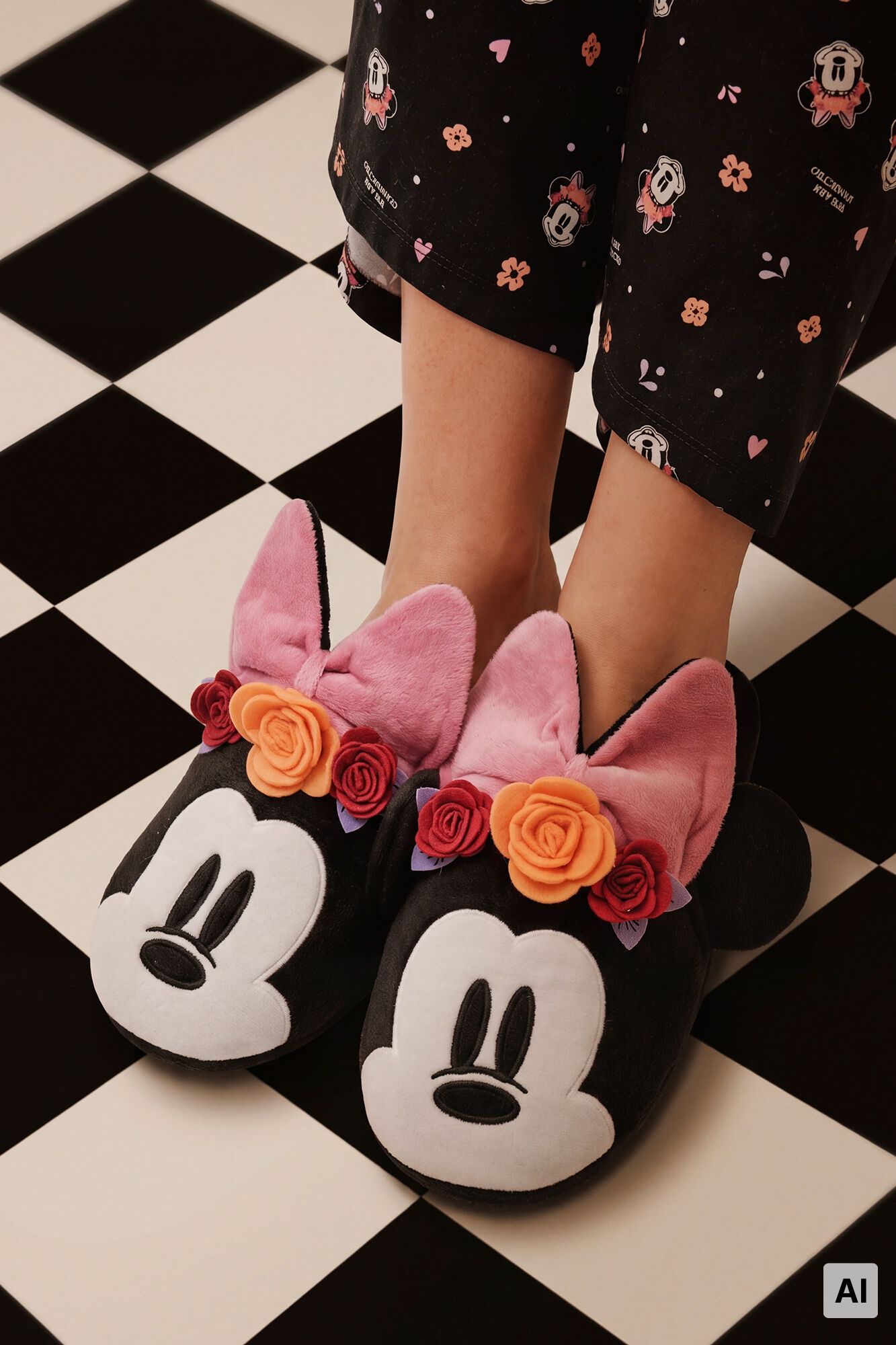 Women'secret Minnie Halloween slippers