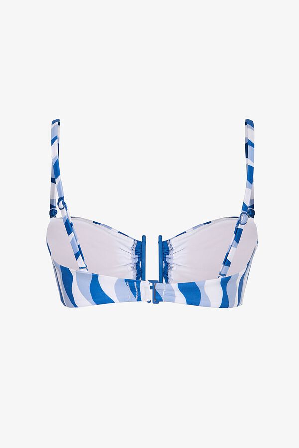 Penti Wavy print bandeau bikini top printed