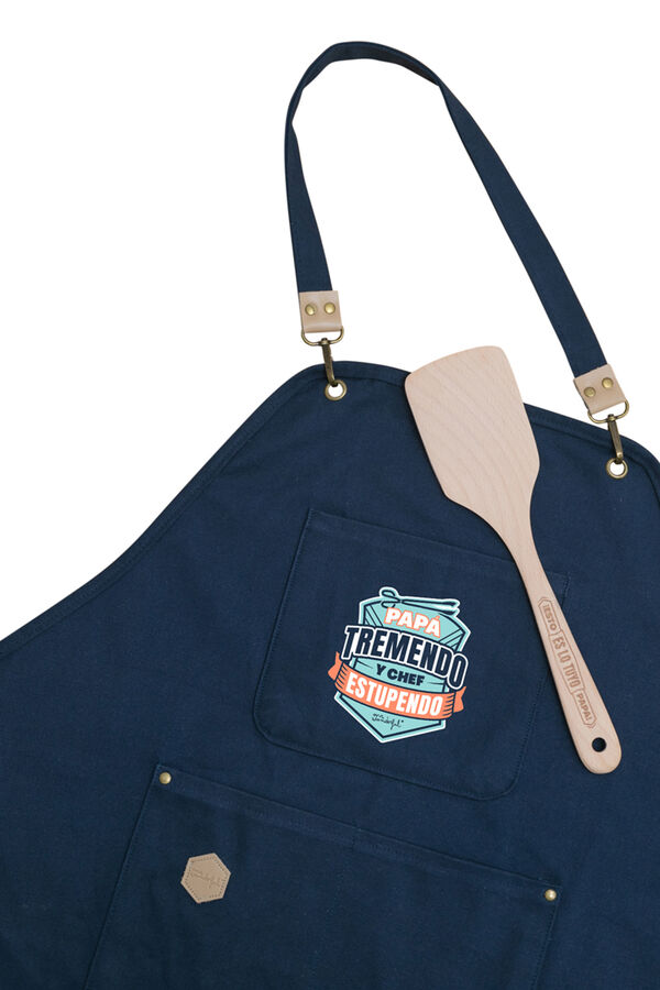 Womensecret Apron and wooden spatula set for a father who is the top chef mit Print