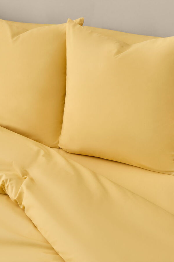 Textura Funda n&oacute;rdica algod&oacute;n org&aacute;nico amarillo