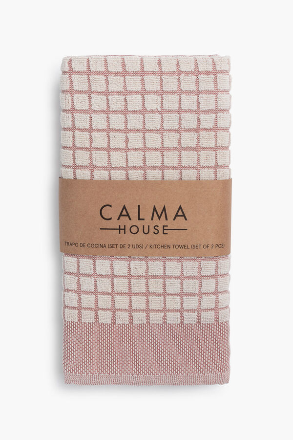 Calma House Tagesdecke aus baumwolle wabenmuster wei&szlig; panal Rot