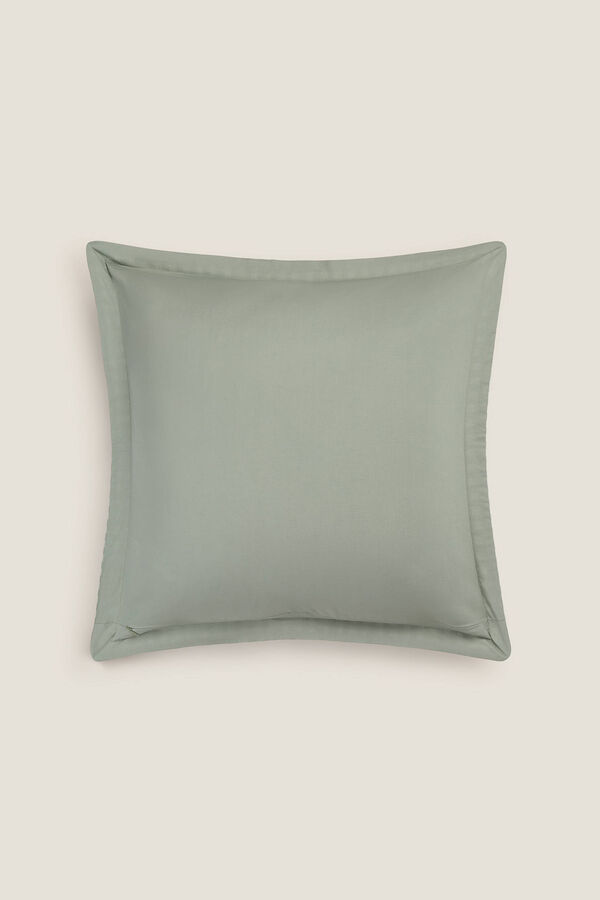 Textura Funda cojin cuadros vichy verde