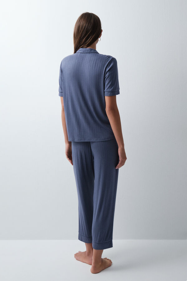 Women'secret Pyjama chemise Capri bleu bleu