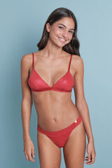 HI&BYE Red shiny microfibre thong red