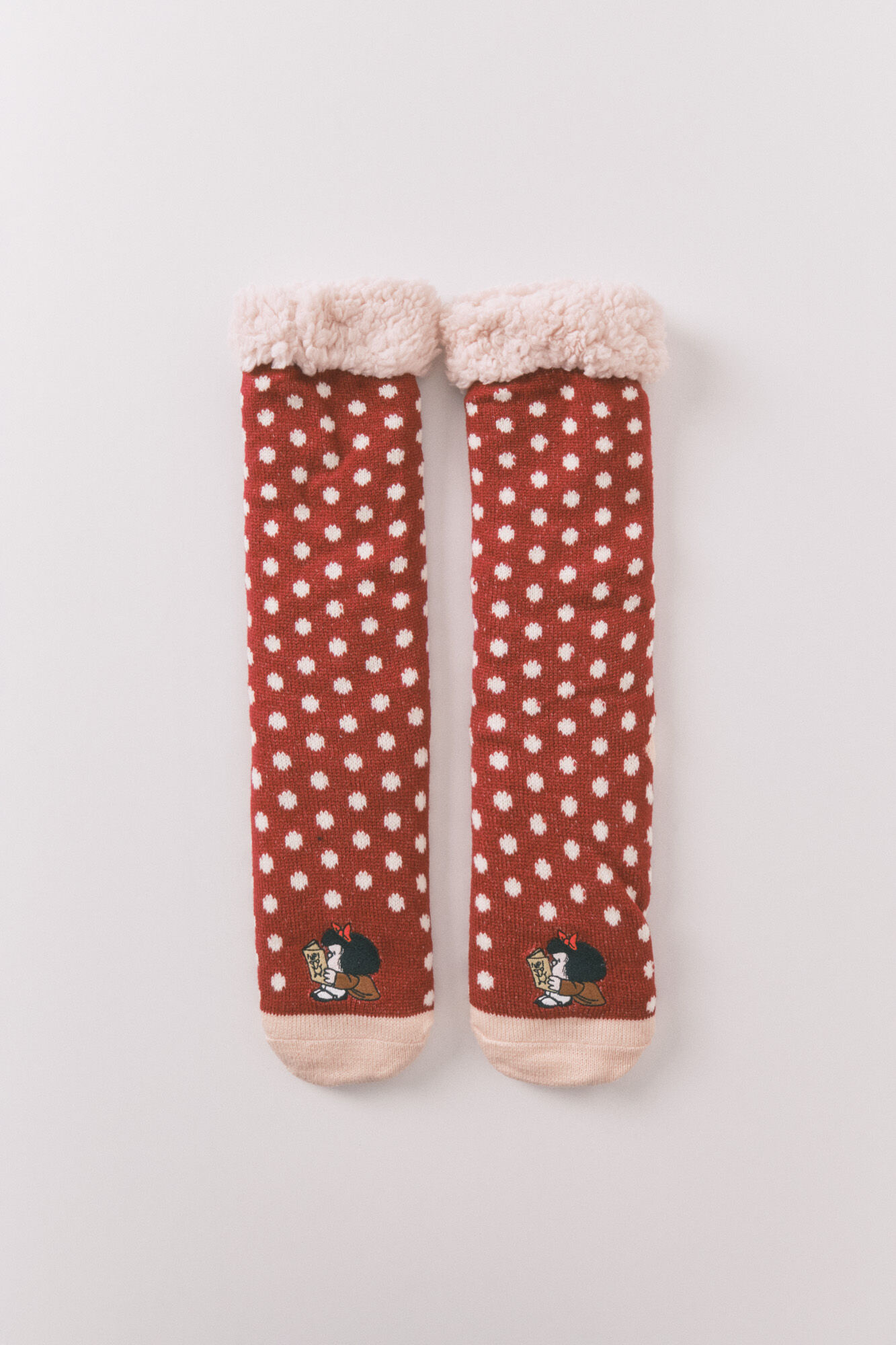 Women'secret Mafalda red tricot long socks