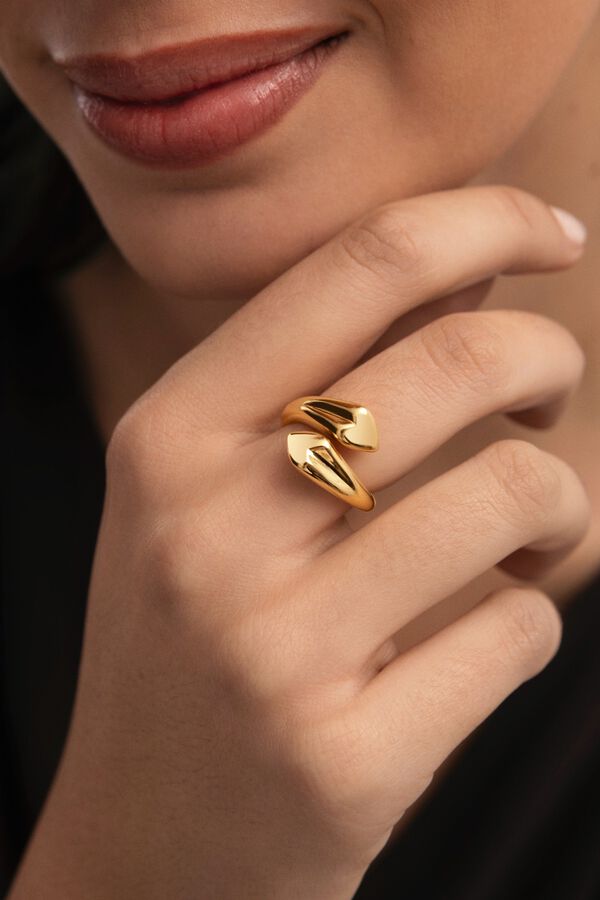 Singularu Abbraccio Amour Ring Gold imprim&eacute;