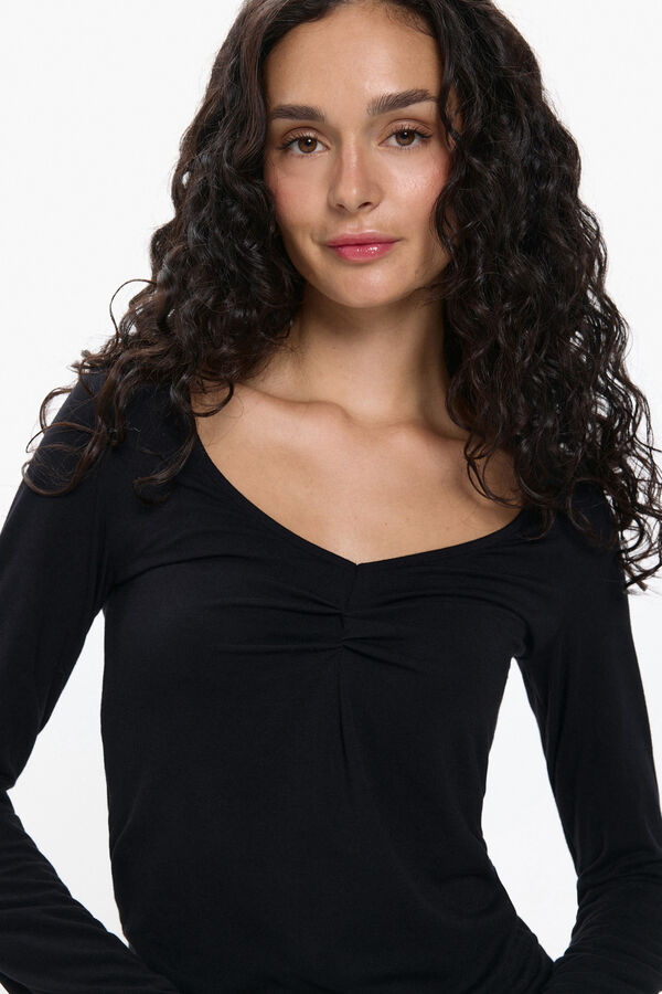 Pieces Long sleeve T-shirt noir