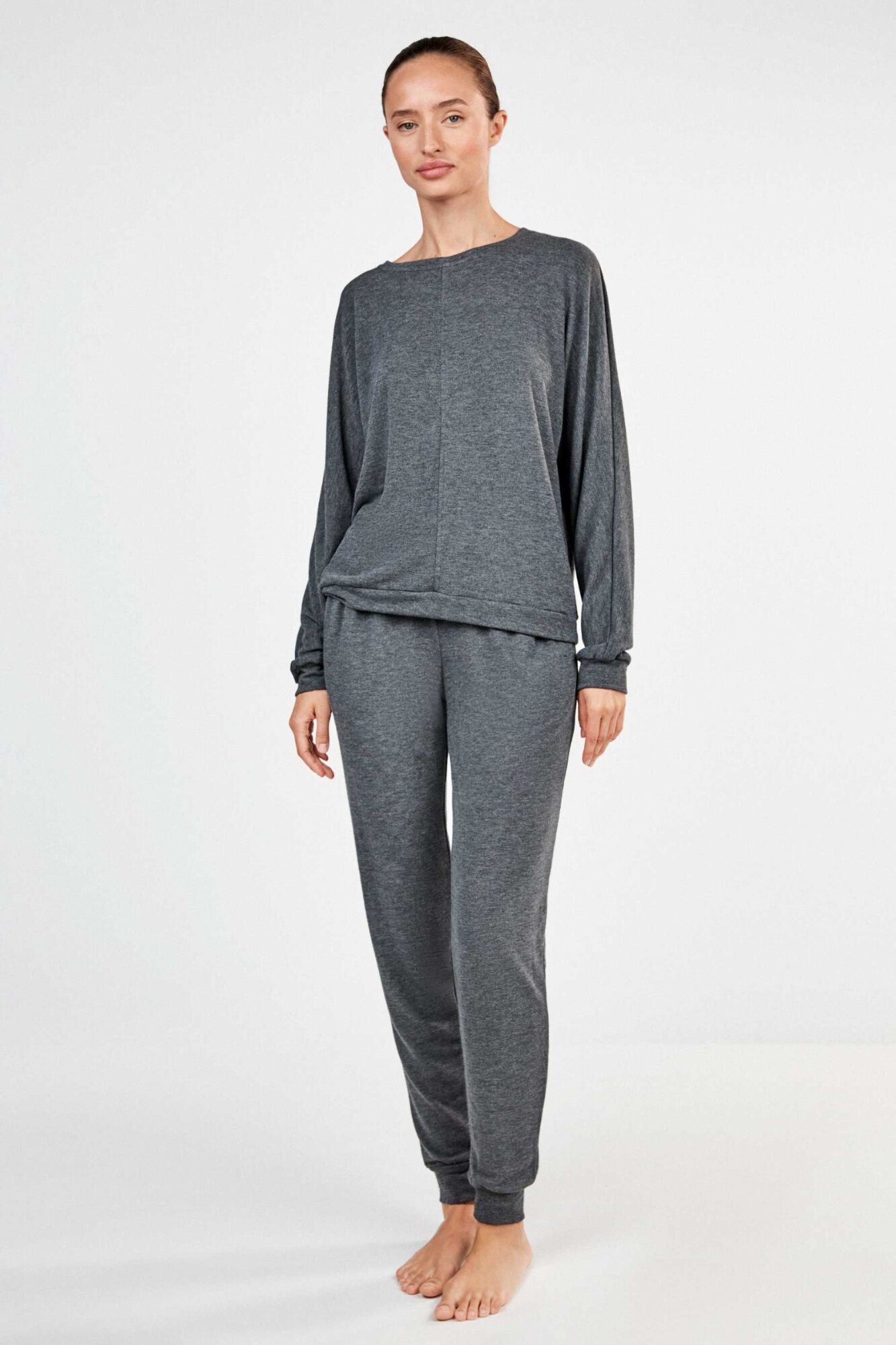 Gisela Jersey knit long pyjamas with jogger trousers