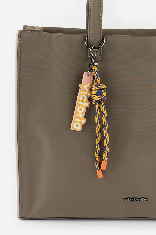 Victoria Sacola de compras de nylon r&iacute;gido estampado